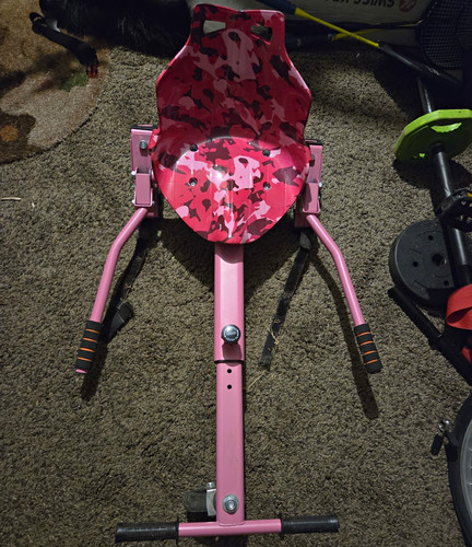 Kart seat attachment with - go-kart,